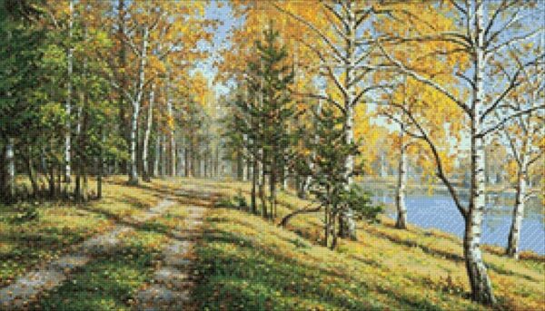Autumn landscape cs2606 27 6 x 15 8 inches crafting spark diamond painting kit wizardi 1