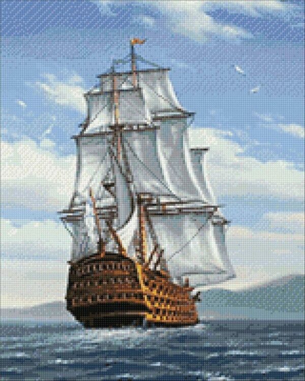 To the distant shores cs2604 15 8 x 19 7 inches crafting spark diamond painting kit wizardi 1